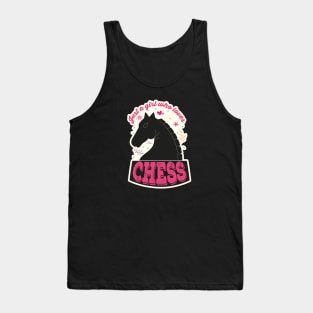 Just A Girl Who Loves Chess. Perfect Funny Chess Girls and Lovers Gift Idea, Retro Vintage Tank Top